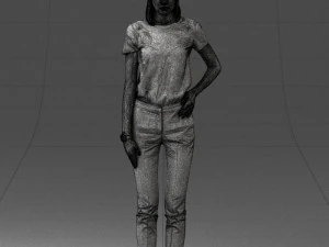 000081 Casual Woman in Modern Outfit 0912 3D Model