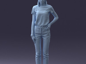 000081 Casual Woman in Modern Outfit 0912 3dp 3D-printmodel