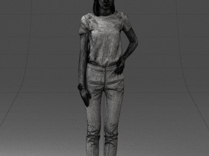 000081 Casual Woman in Modern Outfit 0912 3dp 3D-printmodel