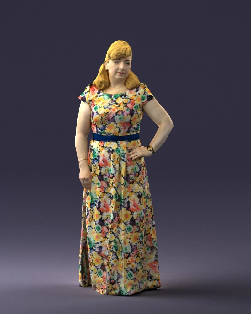 flower dress 0623-1 3D Model .c4d .max .obj .3ds .fbx .stl .blend 