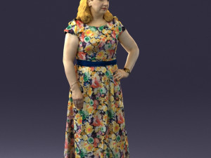 flower dress 0623-1 Modello 3D