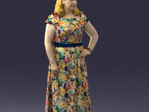 flower dress 0623-1 3D Model