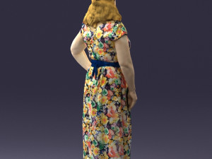flower dress 0623-1 Modello 3D