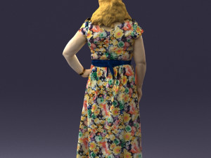 flower dress 0623-1 Modello 3D