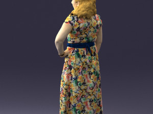 flower dress 0623-1 Modello 3D