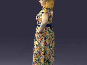 flower dress 0623-1 Modello 3D