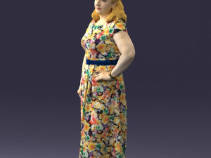 flower dress 0623-1 Modello 3D