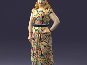 flower dress 0623-1 Modello 3D