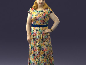 flower dress 0623-1 Modello 3D