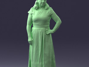flower dress 0623-1 3d print ready Modèles 3D en vedette