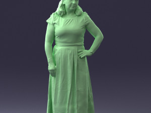 flower dress 0623-1 3d print ready Modèles 3D en vedette