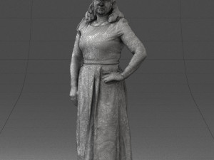 flower dress 0623-1 3d print ready Modèles 3D en vedette