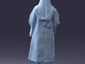 000282 Wizard with Wand and Book 0730 3D Model