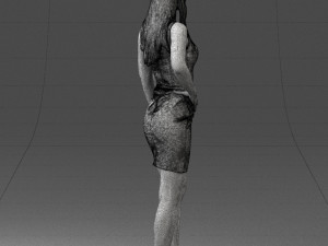 girl in a red dress 1008 3d print ready Modèles 3D en vedette