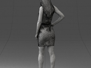 girl in a red dress 1008 3d print ready Modèles 3D en vedette