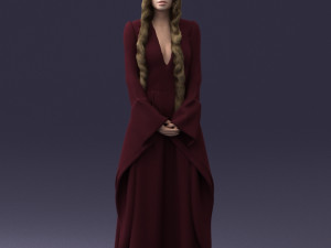 lady in a dress 1105 3d print ready 3D Print Model