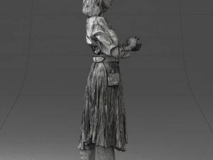 000325 Young Woman in Historical Outfit 1210 3D Model