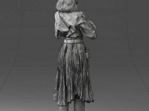 000325 Young Woman in Historical Outfit 1210 3D Model