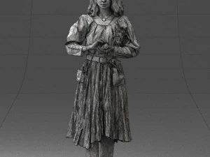 000325 Young Woman in Historical Outfit 1210 3dp 3D Print Model