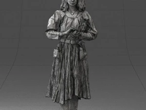 000325 Young Woman in Historical Outfit 1210 3dp 3D Print Model