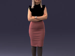 000327 Business Woman Standing 1212 3D Model