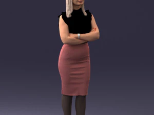 000327 Business Woman Standing 1212 3D Model