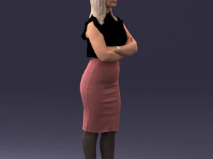 000327 Business Woman Standing 1212 3D Model