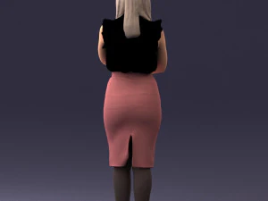 000327 Business Woman Standing 1212 3D Model