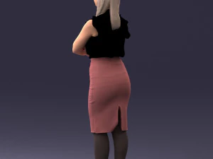 000327 Business Woman Standing 1212 3D Model