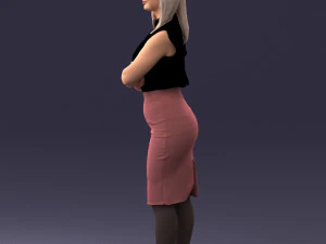 000327 Business Woman Standing 1212 3D Model