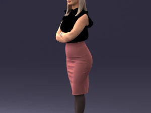 000327 Business Woman Standing 1212 3D Model
