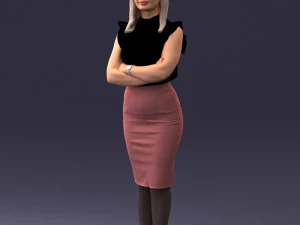 000327 Business Woman Standing 1212 3D Model
