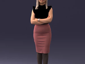 000327 Business Woman Standing 1212 3D Model