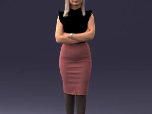 000327 Business Woman Standing 1212 3D Model