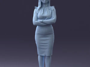 000327 Business Woman Standing 1212 3D Model