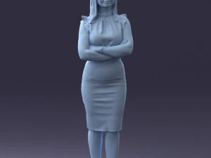 000327 Business Woman Standing 1212 3D Model