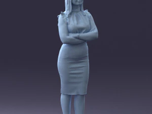 000327 Business Woman Standing 1212 3D Model