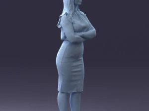 000327 Business Woman Standing 1212 3D Model
