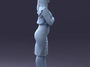 000327 Business Woman Standing 1212 3D Model