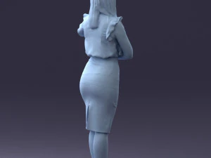 000327 Business Woman Standing 1212 3D Model