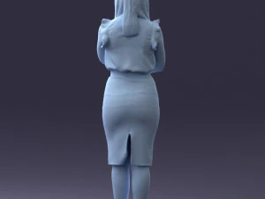 000327 Business Woman Standing 1212 3D Model