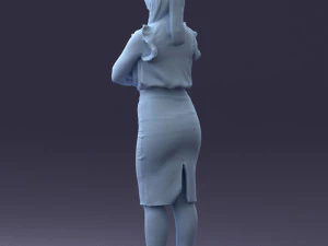 000327 Business Woman Standing 1212 3D Model