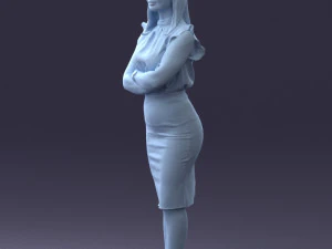 000327 Business Woman Standing 1212 3D Model