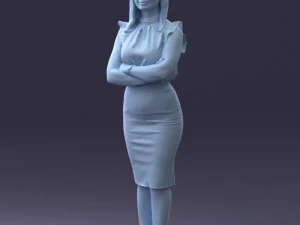000327 Business Woman Standing 1212 3D Model