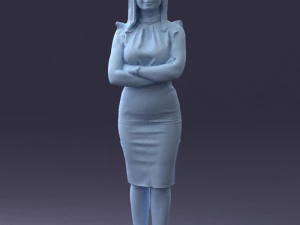 000327 Business Woman Standing 1212 3D Model