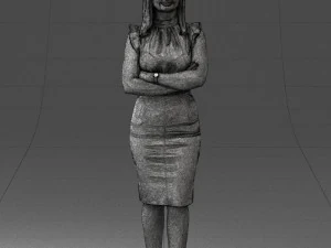 000327 Business Woman Standing 1212 3D Model