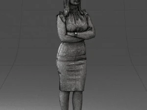 000327 Business Woman Standing 1212 3D Model