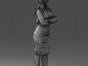 000327 Business Woman Standing 1212 3D Model