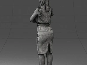 000327 Business Woman Standing 1212 3D Model