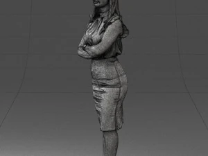 000327 Business Woman Standing 1212 3D Model